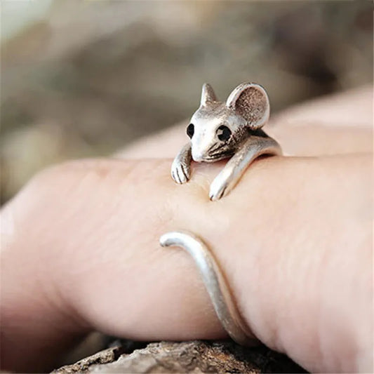 Eleganter Vintage Silbermaus-Ring