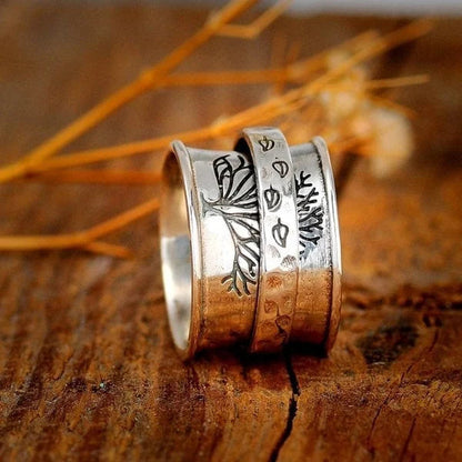 Lebensbaum Spinner Ring für entspannende Meditation