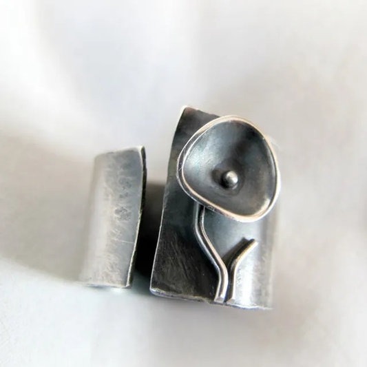 Eleganter Vintage-Ring aus edlem Dunkelsilber